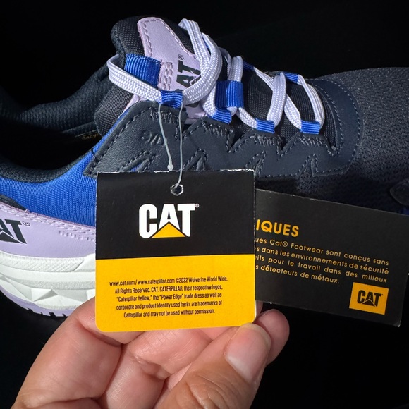 NWT Cat Streamline Women’s 6.5 Composite Toe Safety Shoe in Total Eclipse/Lilac - Picture 9 of 13